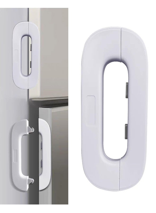 WINB Child Safety Strap Locks (1 Pack) - Baby Proof Cabinet & Drawer Locks for Toilet, Fridge, Doors with 3M Adhesive Pads, No Drilling Easy Installation, White - Image 1